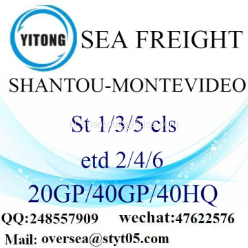 Shantou poort zeevracht verzending naar Montevideo